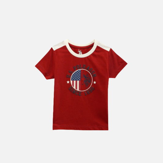 Boys Cotton Brand Print T-Shirt