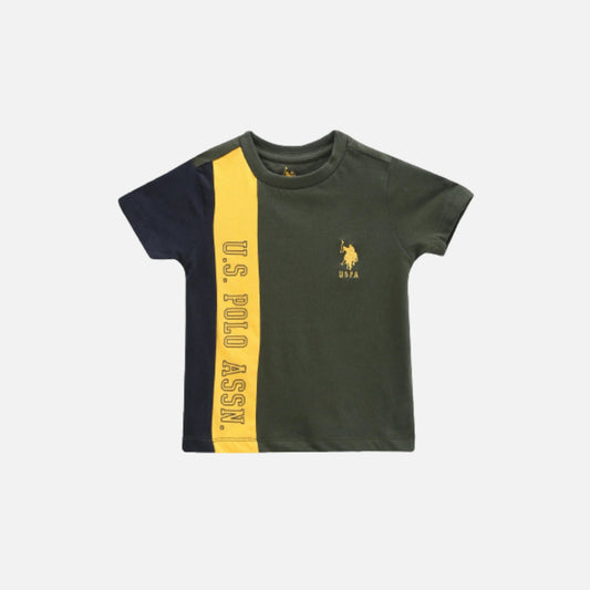 Boys Vertical Stripe Cotton T-Shirt