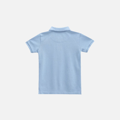 Boys Graphic Print Cotton Polo Shirt