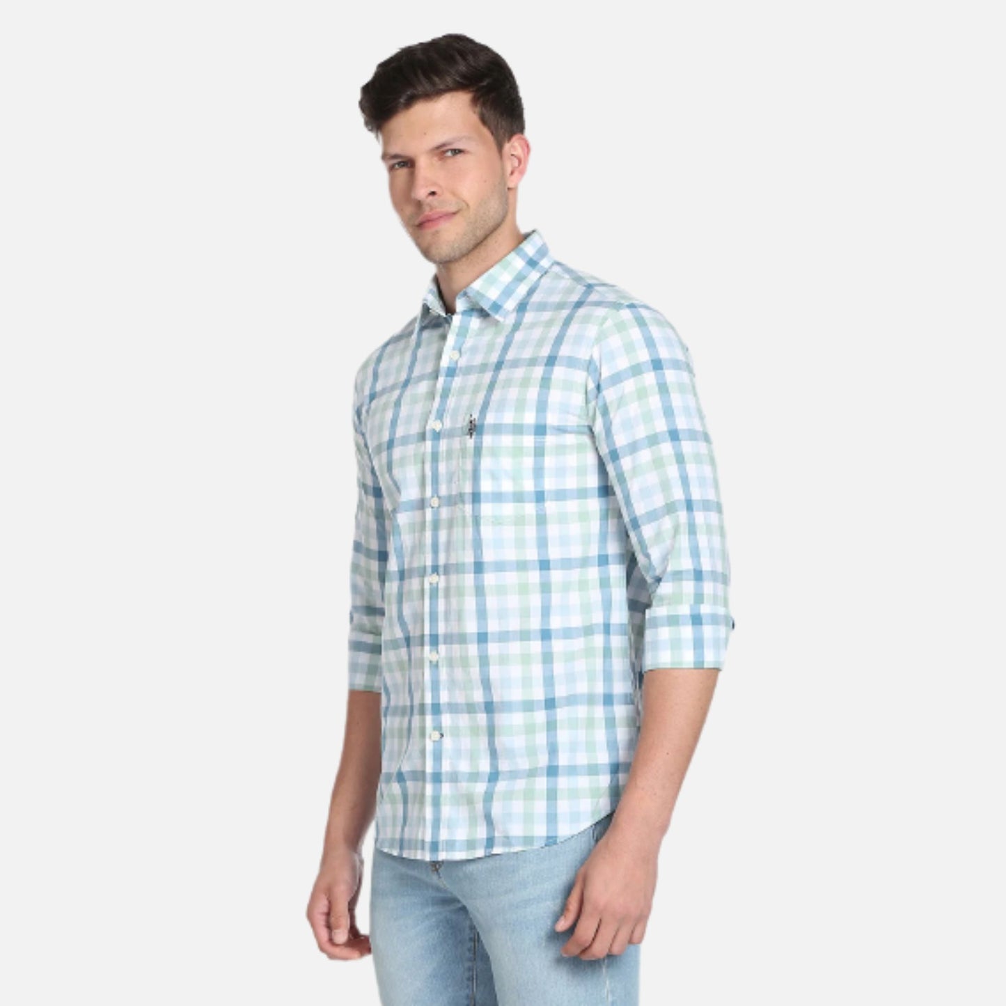 Tartan Check Cotton Casual Shirt