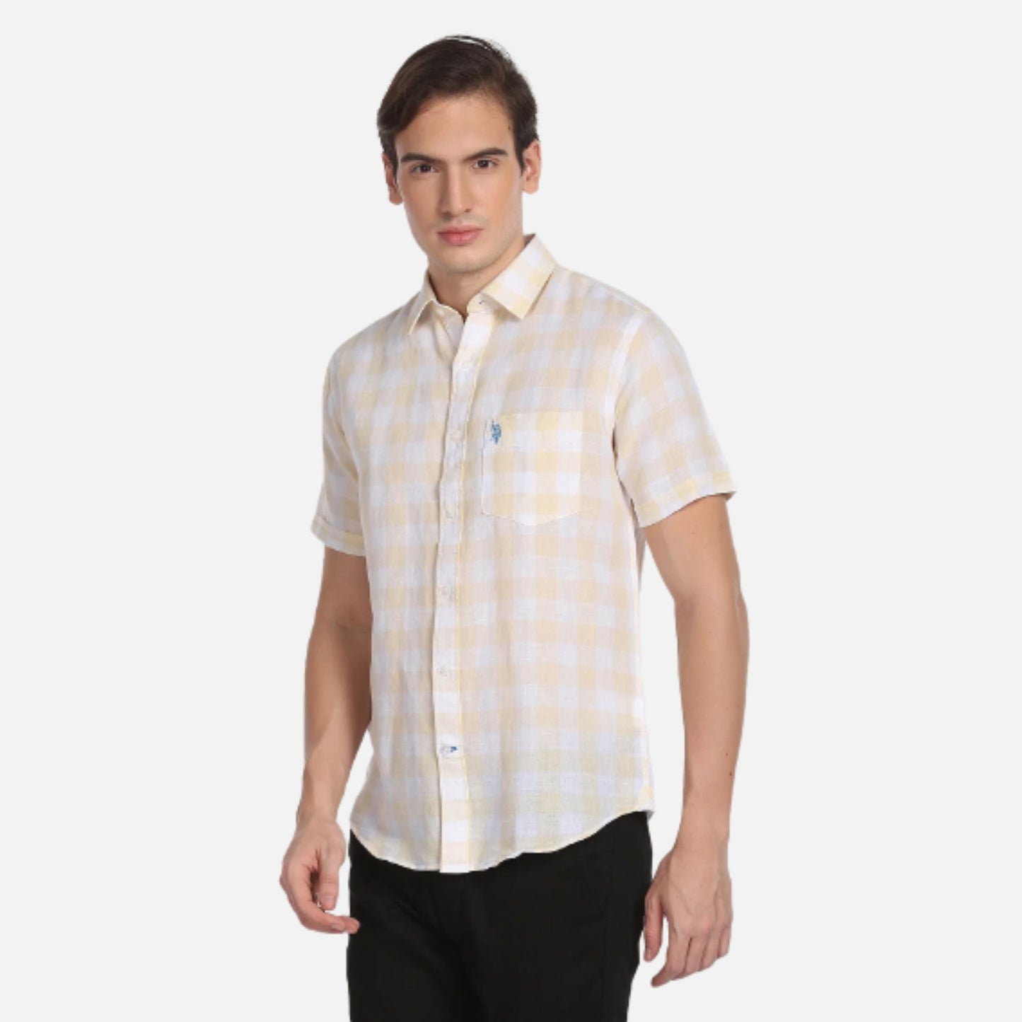 Outdoor Check Linen Cotton Shirt