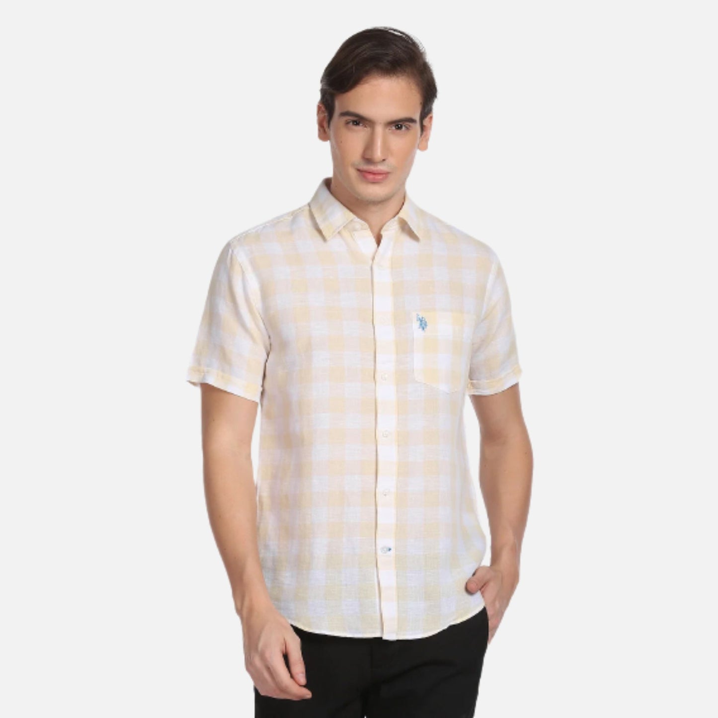 Outdoor Check Linen Cotton Shirt