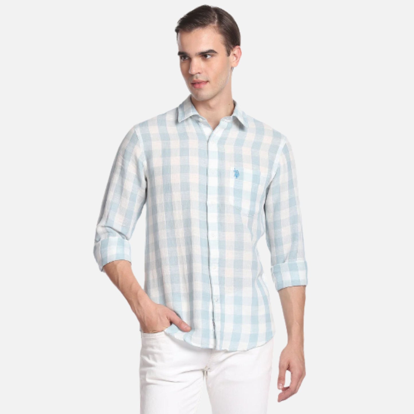 Outdoor Check Linen Cotton Shirt