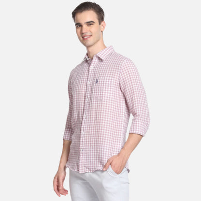 Outdoor Check Linen Cotton Shirt