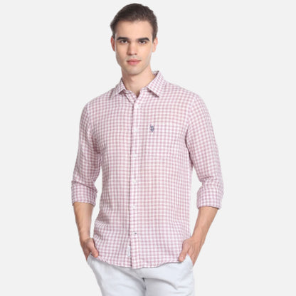 Outdoor Check Linen Cotton Shirt