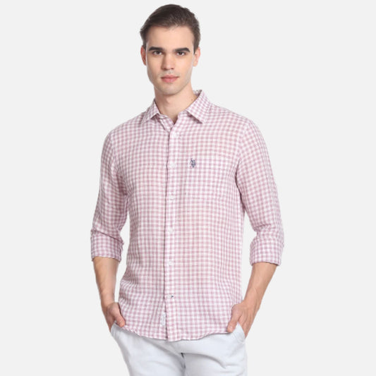 Outdoor Check Linen Cotton Shirt