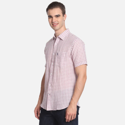 Outdoor Check Linen Cotton Shirt