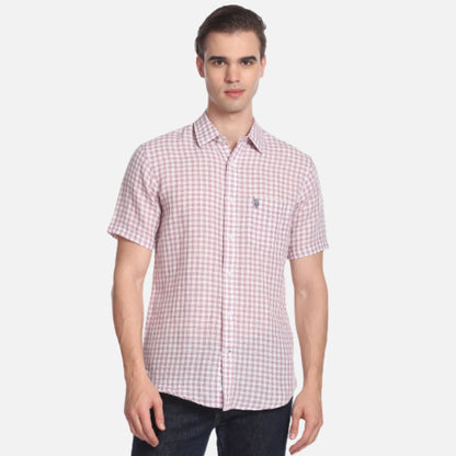 Outdoor Check Linen Cotton Shirt