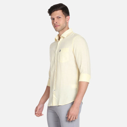 Linen Cotton Chambray Solid Shirt