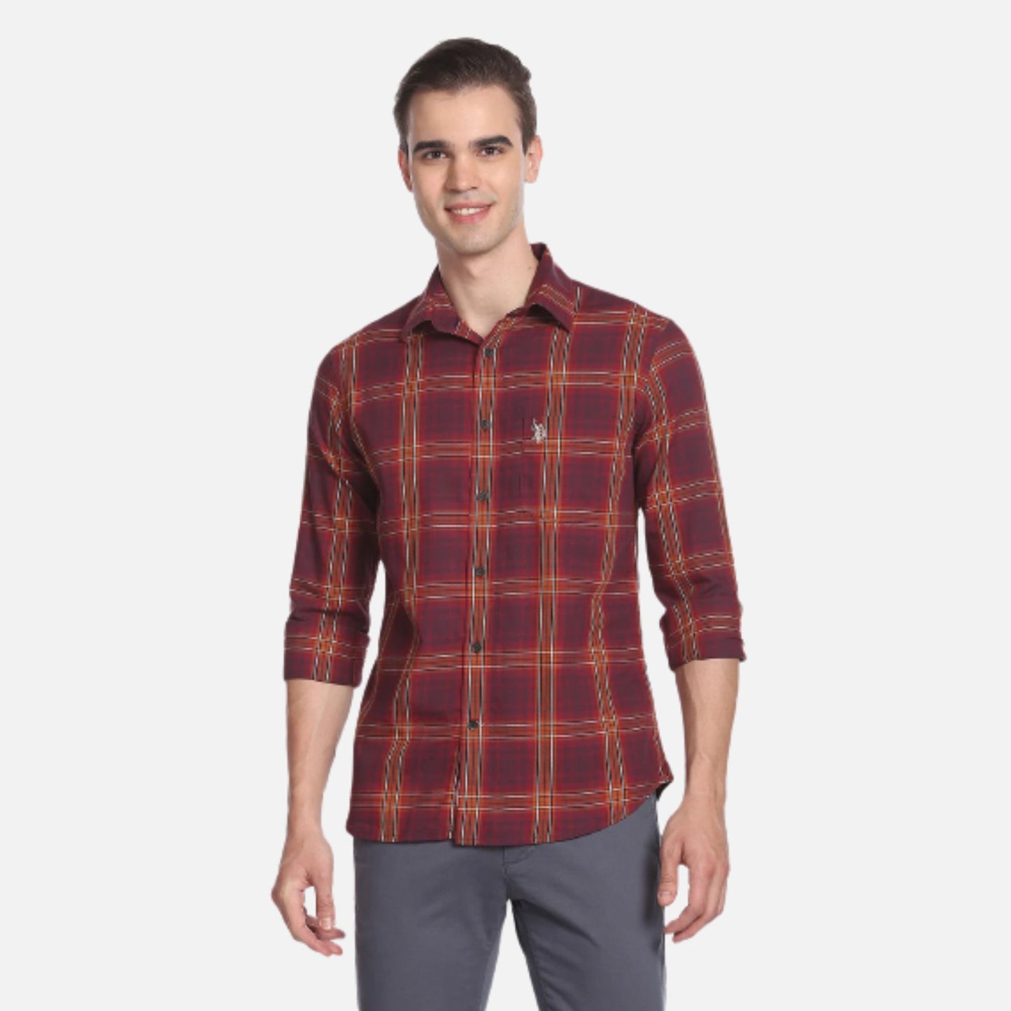 Tartan Check Twill Casual Shirt