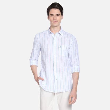 Vertical Stripe Tailored Regular Fit Casual Shirt