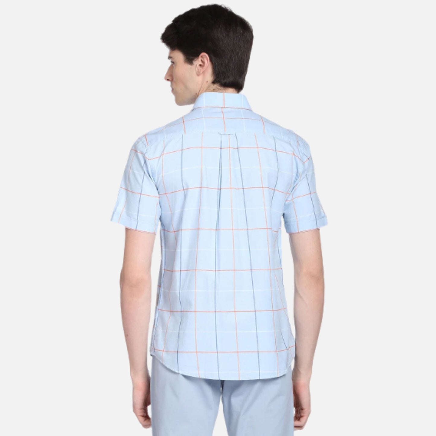 Windowpane Check Oxford Casual Shirt