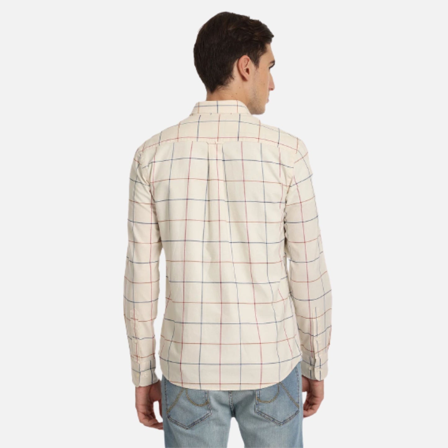 Windowpane Check Oxford Casual Shirt