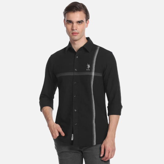 Signature Engineered Stripe Cotton Shirt