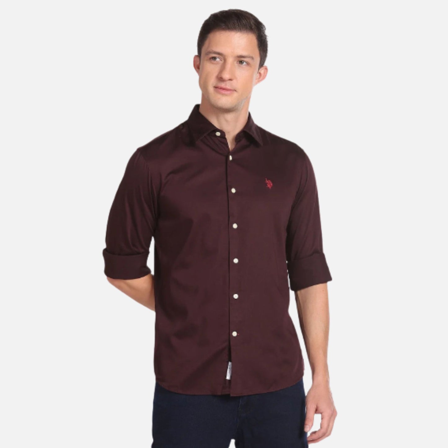 Cotton Stretch Solid Shirt