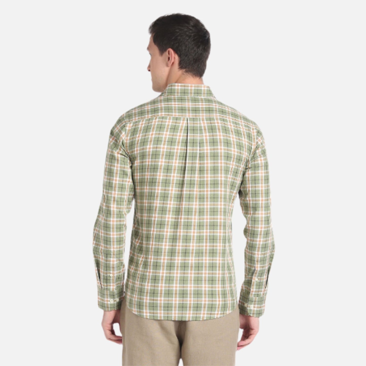 Cotton Melange Tartan Twill Shirt