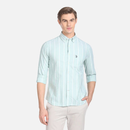 Vertical Stripe Cotton Shirt