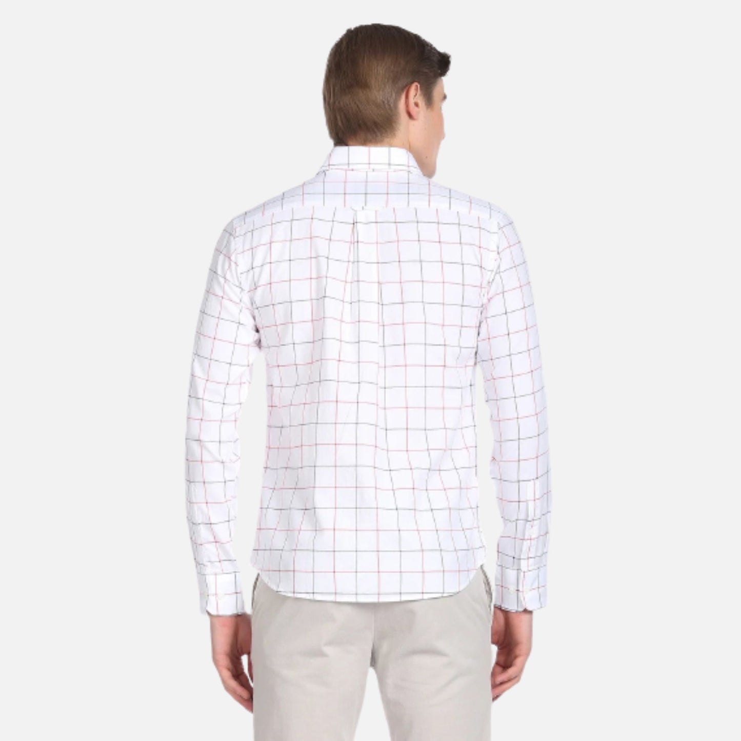 Windowpane Check Cotton Shirt