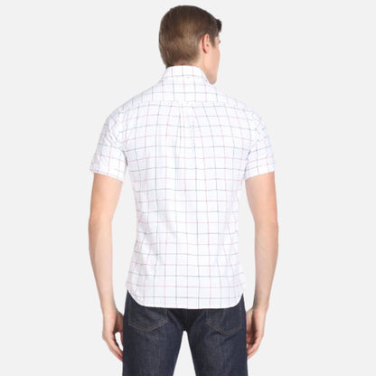 Windowpane Check Cotton Shirt