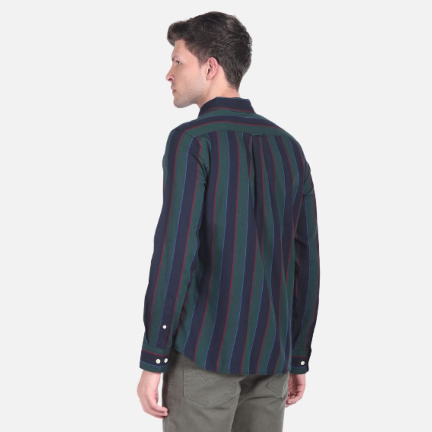 Vertical Stripe Twill Shirt