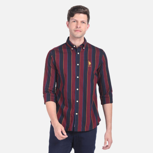 Vertical Stripe Twill Shirt