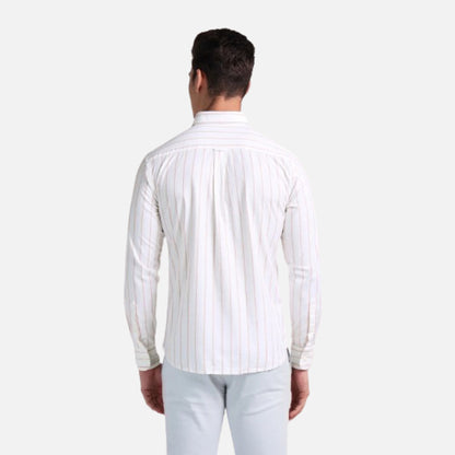 Vertical Stripe Cotton Stretch Shirt