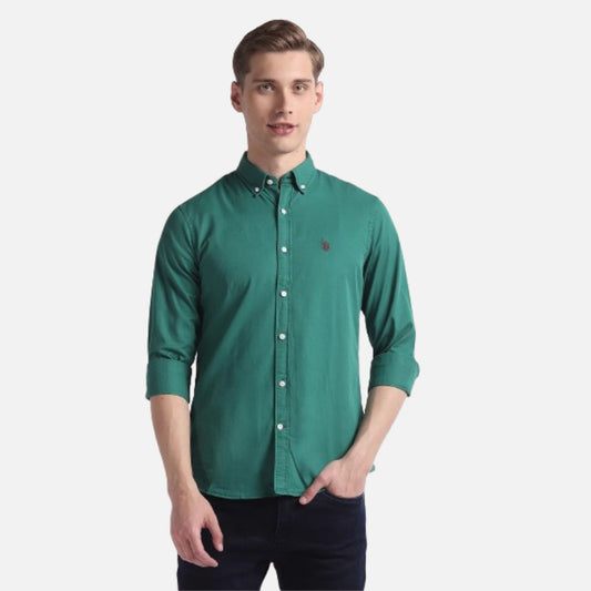 Button Down Collar Dyed Shirt