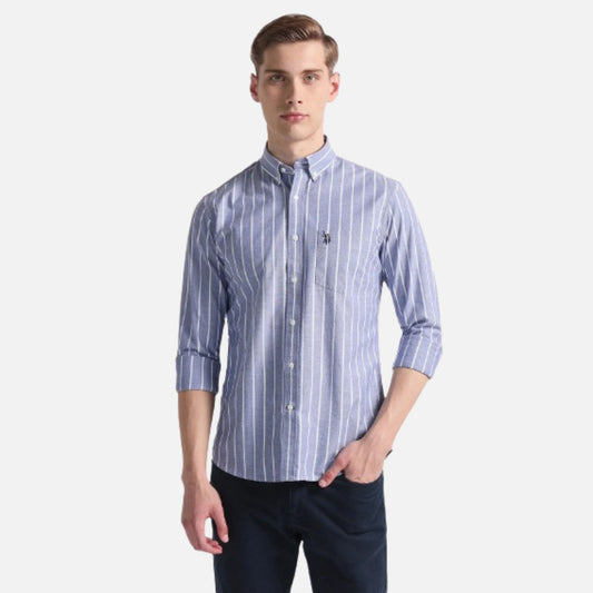 Vertical Stripe Oxford Shirt