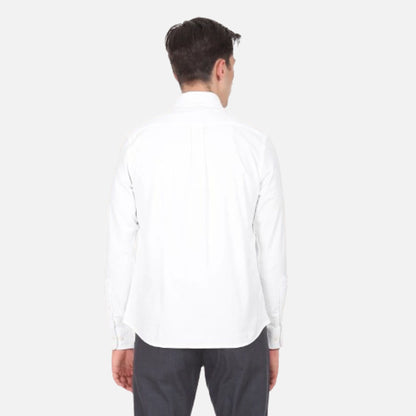 Spread Collar Solid Casual Shirt