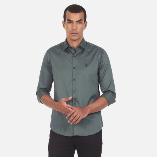 Tailored Regular Fit Solid Casual Shirt