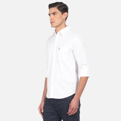 Slim Fit Solid Casual Shirt