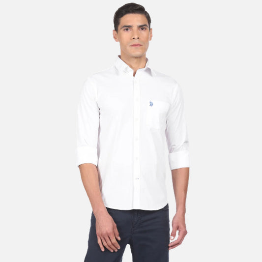 Slim Fit Solid Casual Shirt