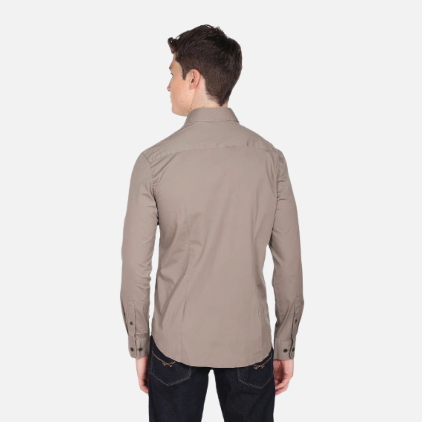 Slim Fit Solid Casual Shirt