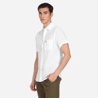 Short Sleeve Solid Casual Shirt