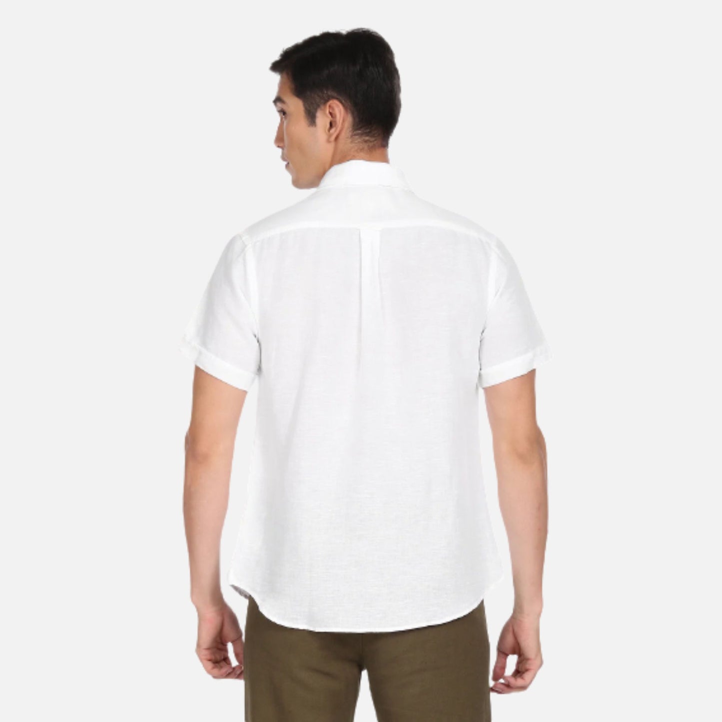 Short Sleeve Solid Casual Shirt