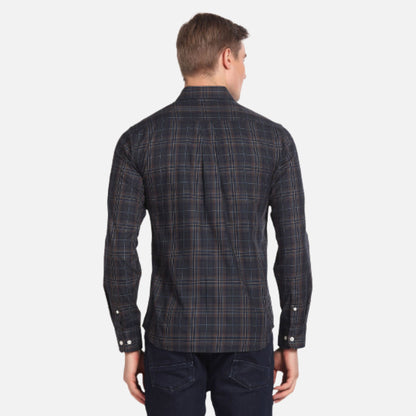 Cutaway Collar Tartan Check Shirt