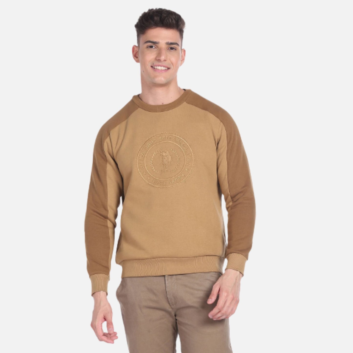 Crew Neck Embroidered Sweatshirt