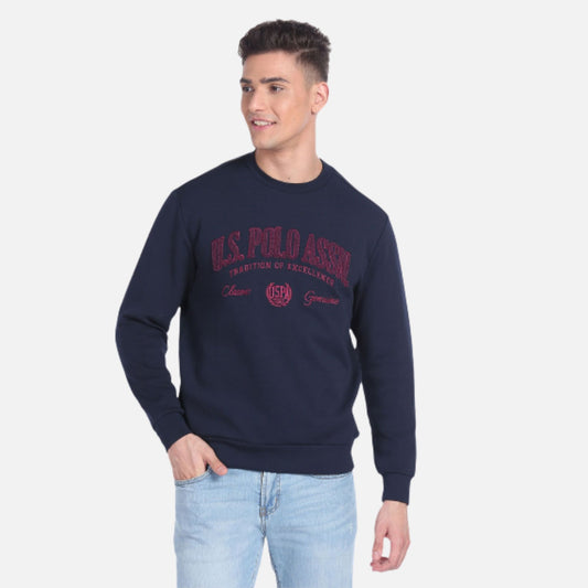 Crew Neck Appliqued Sweatshirt