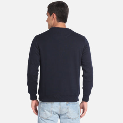 Crew Neck Brand Embroidered Sweatshirt