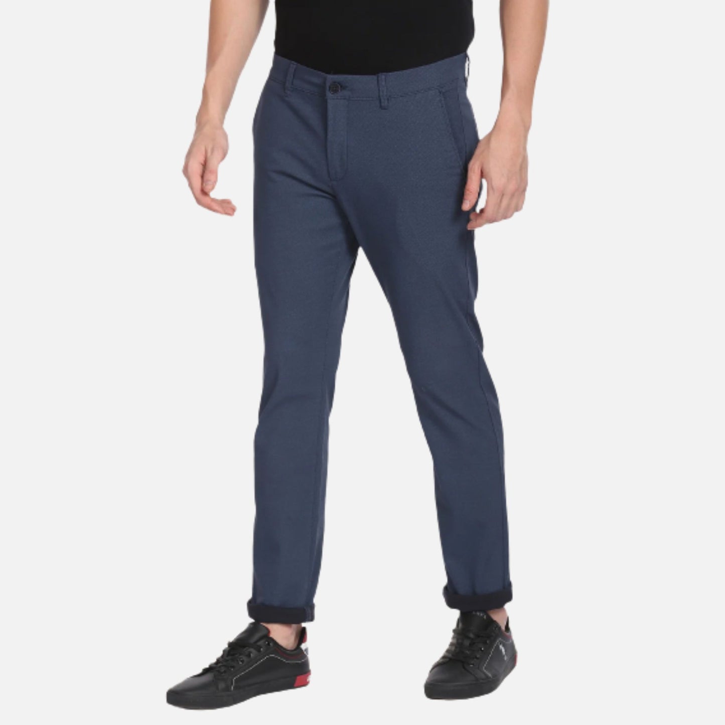 Austin Trim Fit Textured Casual Trousers