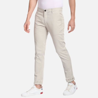 Denver Slim Fit Textured Casual Trousers