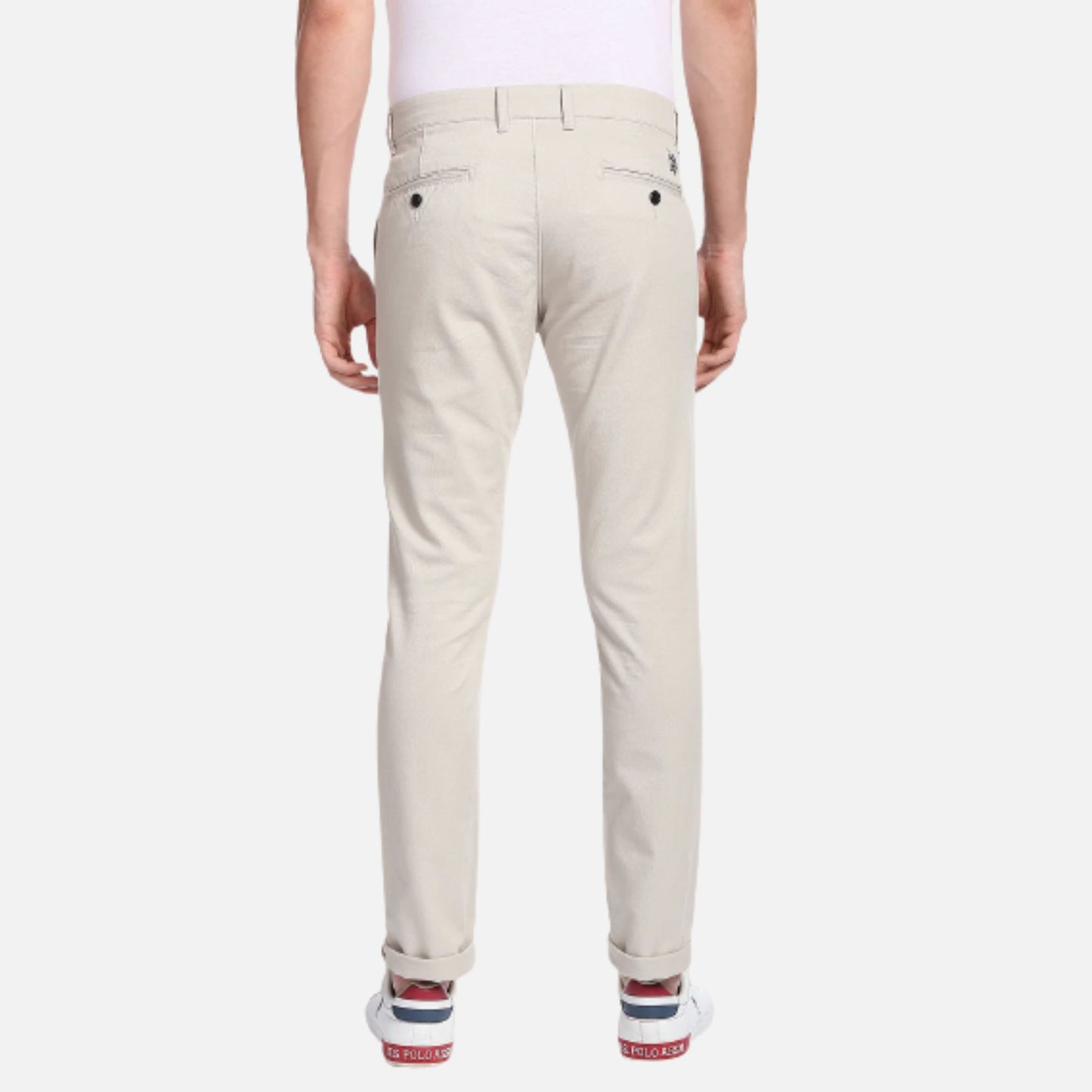 Denver Slim Fit Textured Casual Trousers