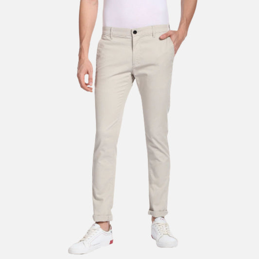 Denver Slim Fit Textured Casual Trousers