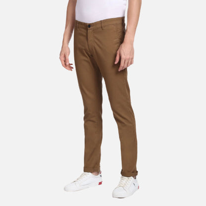 Denver Slim Fit Textured Casual Trousers