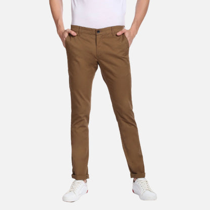 Denver Slim Fit Textured Casual Trousers