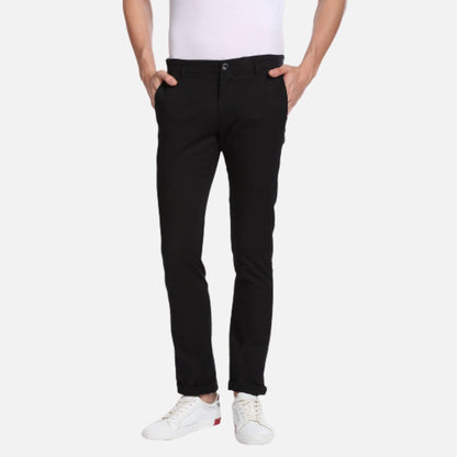 Denver Slim Fit Textured Casual Trousers