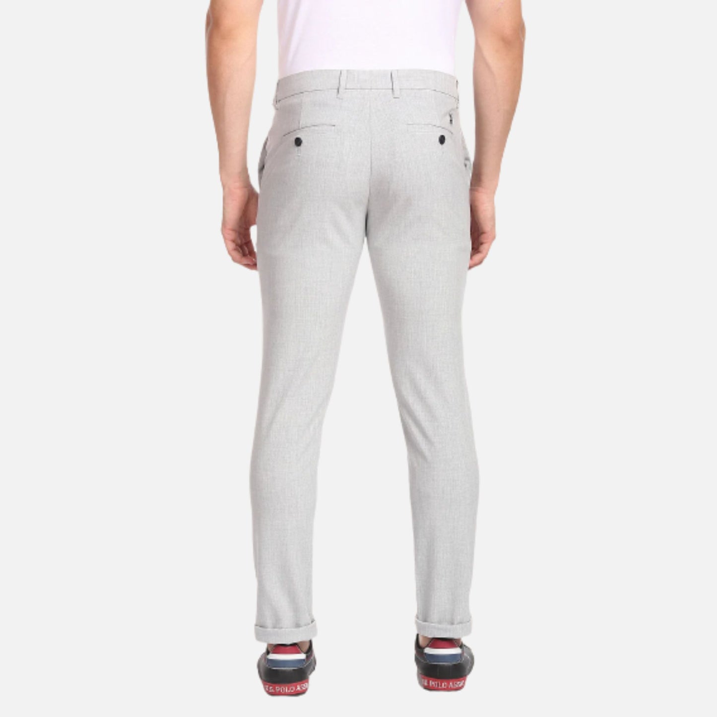 Austin Trim Fit Textured Casual Trousers