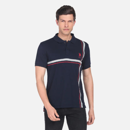 Striped Cotton Polo Shirt