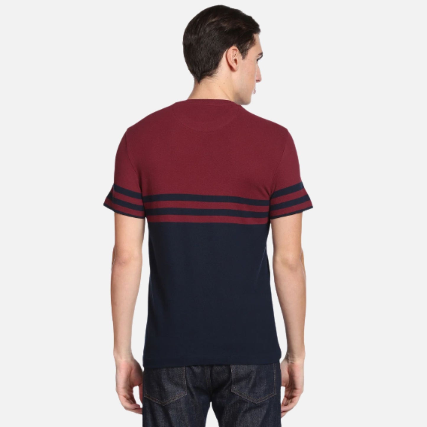 Colour Block Cotton T-Shirt