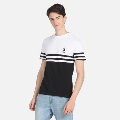 Colour Block Cotton T-Shirt